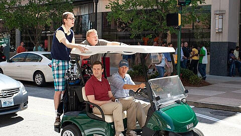 "Alles erlaubt - Eine Woche ohne Regeln": Gary (Stephen Merchant), Hog-Head (Larry Joe Campbell), Fred (Jason Sudeikis) und Rick (Owen Wilson)