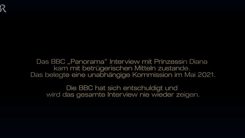 Zunächst heißt es im Hinweis, dass das BBC-Interview mit Diana mit betrügerischen Mitteln zustande gekommen sei.