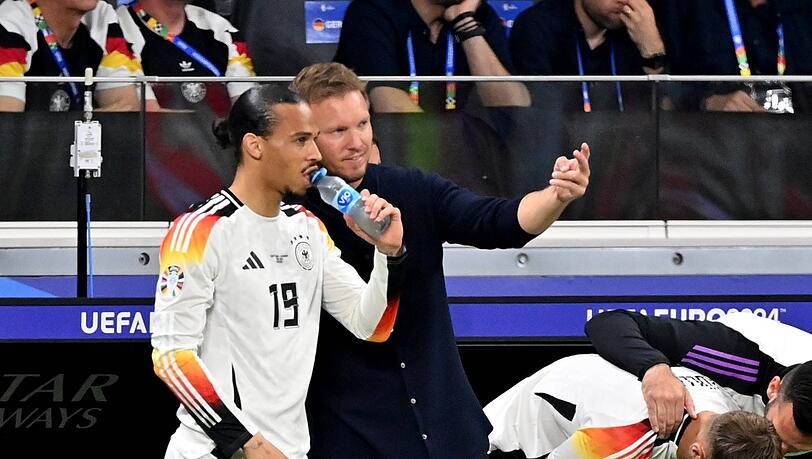 Wohl in Julian Nagelsmanns Startelf im EM-Viertelfinale gegen Spanien: Leroy Sané. Wohl in Julian Nagelsmanns Startelf im EM-Viertelfinale gegen Spanien: Leroy Sané.