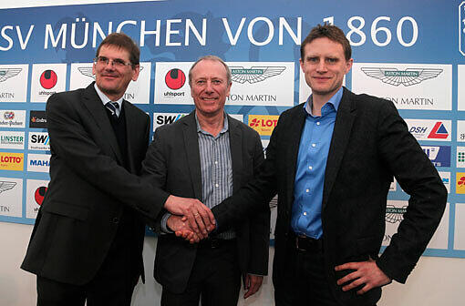 Heinz Schmidt (l.) mit Präsident Hep Monatzeder (Mitte) und Ex-Vize-Präsident Christian Holzer.