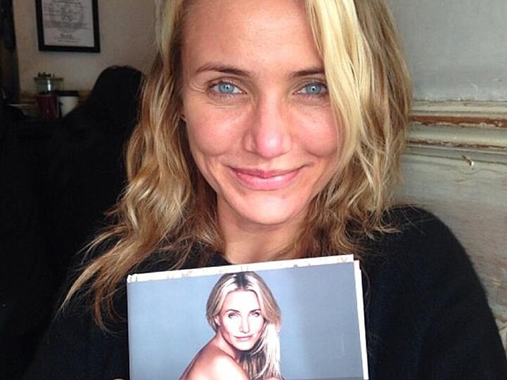Ungeschminkt und stolz: Cameron Diaz zeigt ihr Wellness-Buch