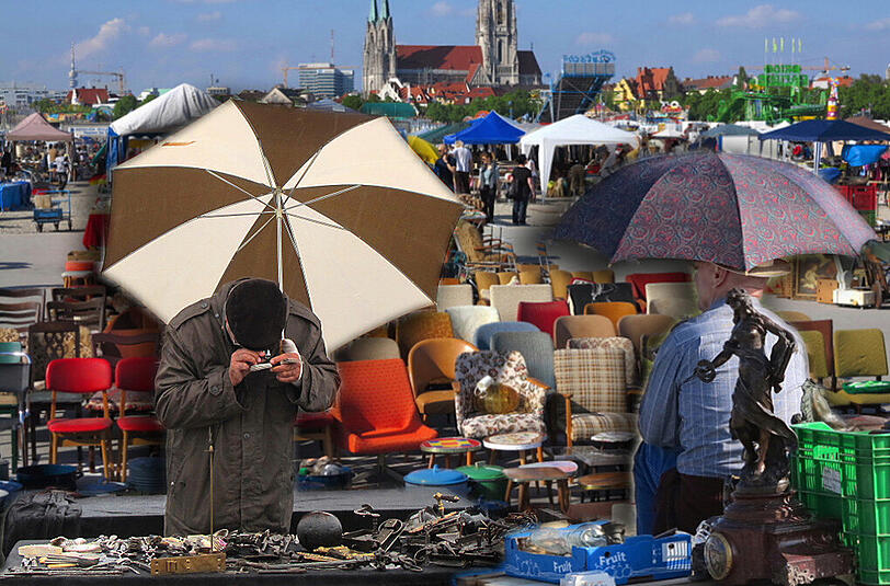 Am 18.04. findet auf der Theresienwiese der BRK-Flohmarkt, der größte Trödelmarkt in Bayern, statt.