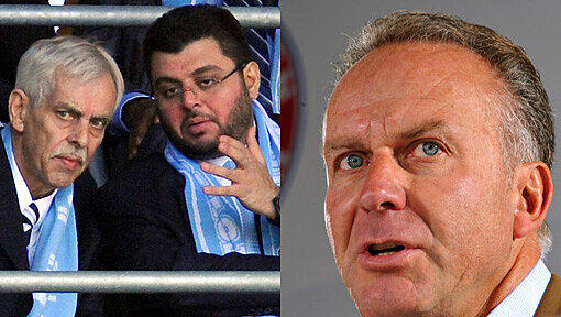 Harte Linie: FC-Bayern-Boss Karl-Heinz Rummenigge erwartet, dass der TSV 1860 die Verbindlichkeiten in vollem Umfang zurückzahlt. Harte Linie: FC-Bayern-Boss Karl-Heinz Rummenigge erwartet, dass der TSV 1860 die Verbindlichkeiten in vollem Umfang zurückzahlt.