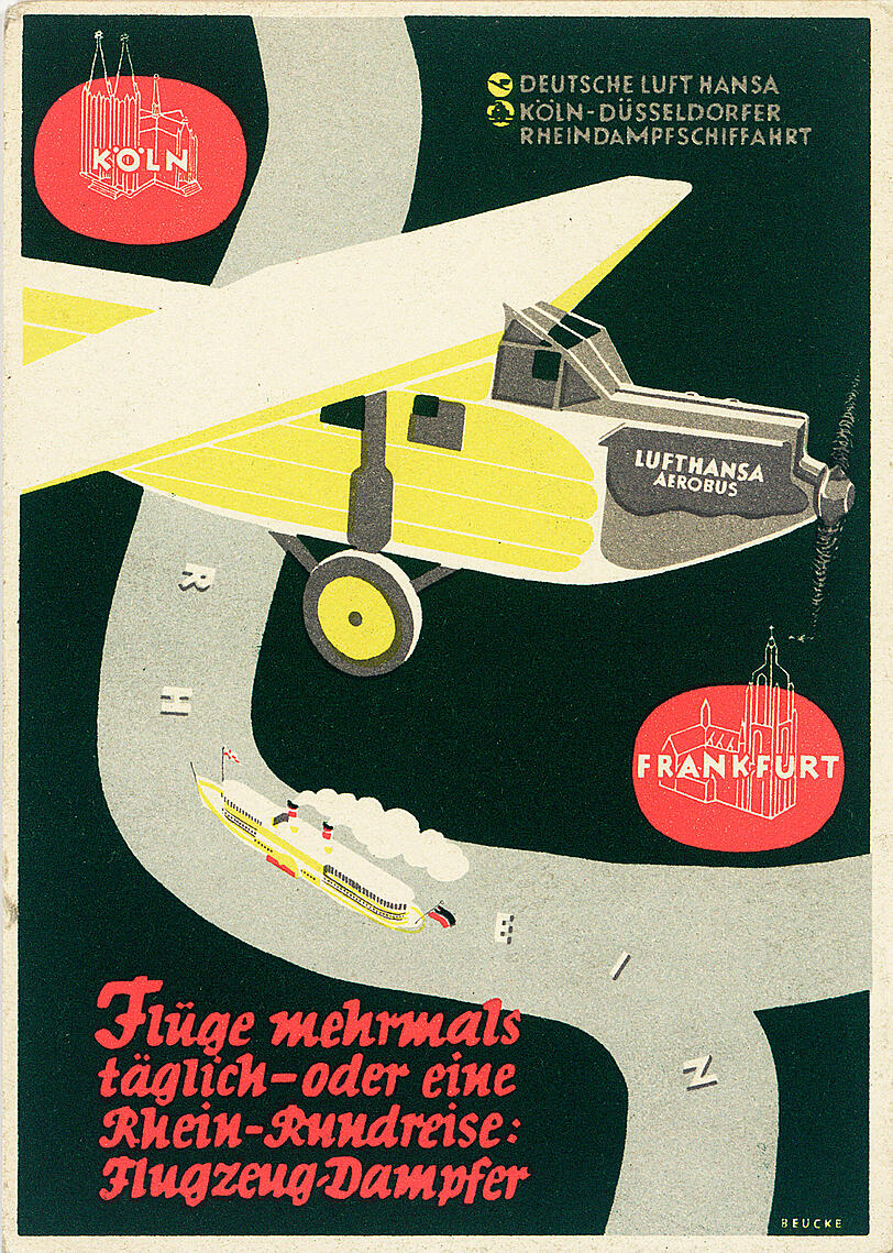 Werbeplakat der Lufthansa um 1926.