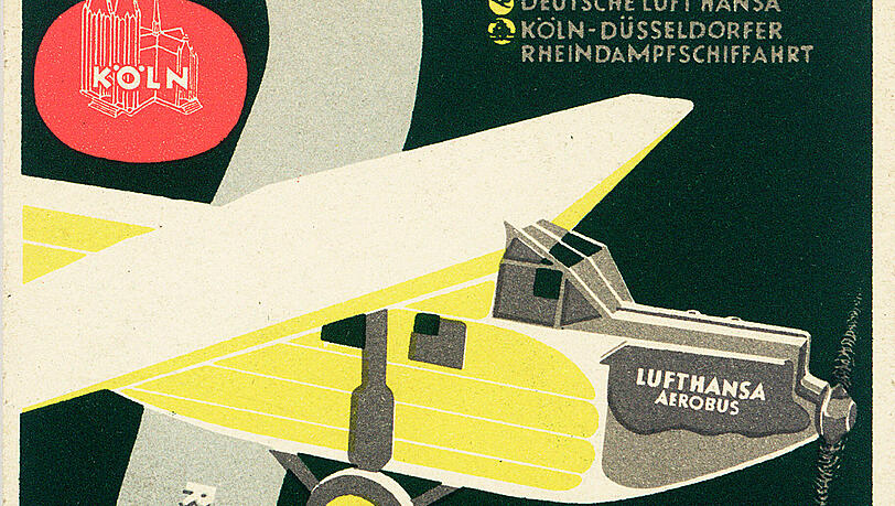 Werbeplakat der Lufthansa um 1926.