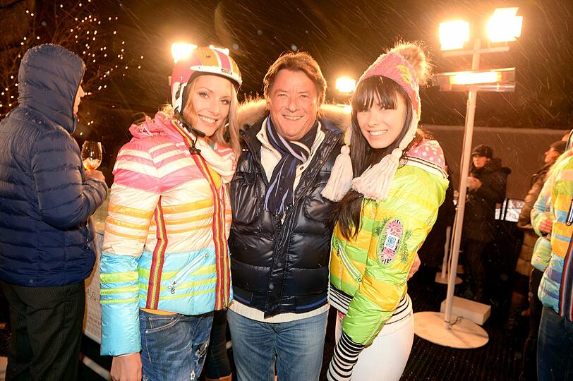 Hahn im Korb: Georg Dingler mit Bogner Models