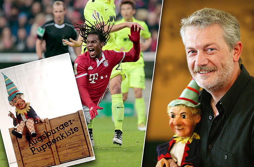 "Der Kasperle ist immer wieder ein gefragter Gesprächspartner zu Fußballthemen", sagt Klaus Marschall, Inhaber der Augsburger Puppenkiste, vor dem Spiel des FCA gegen die Bayern.