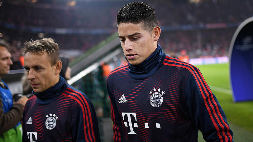 Beim FC Bayern angeblich unzufrieden: James (re.).