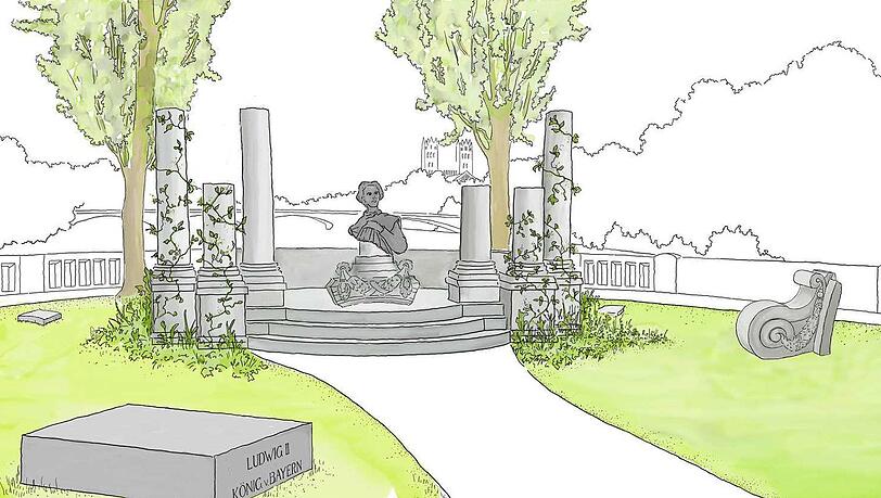 So könnte das Kini-Denkmal an der Corneliusbrücke aussehen. So könnte das Kini-Denkmal an der Corneliusbrücke aussehen.