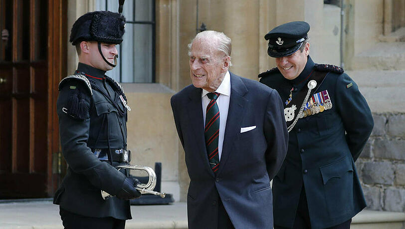 Prinz Philip (vorne) während eines seltenen öffentlichen Auftritts am Mittwoch Prinz Philip (vorne) während eines seltenen öffentlichen Auftritts am Mittwoch