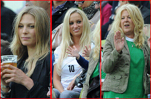 Brandner, Podolski, Löw und Co. - die Frauen der DFB-Kicker wollen ihre Jungs gegen Griechenland ins Halbfinale jubeln - die Bilder.
