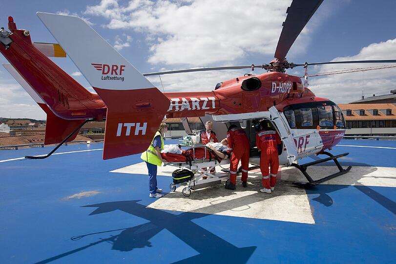 Der Hubschrauber Christoph München steht zum Abflug bereit. Das Rettungsteam in Großhadern steht rund um die Uhr parat.