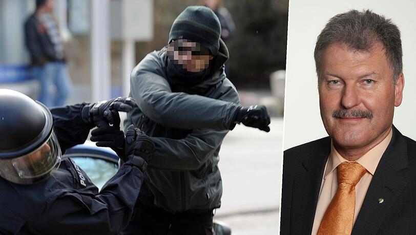 Ein Mann greift in Lübeck einen Polizisten an. Auch in Bayern kommt es immer wieder zu Übergriffen auf Beamte. Peter Schall,bayerischer Landesvorsitzende der Gewerkschaft der Polizei, sieht fehlenden Respekt als Ursache. Ein Mann greift in Lübeck einen Polizisten an. Auch in Bayern kommt es immer wieder zu Übergriffen auf Beamte. Peter Schall,bayerischer Landesvorsitzende der Gewerkschaft der Polizei, sieht fehlenden Respekt als Ursache.