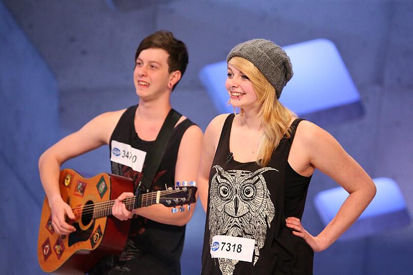 Die DSDS-Kandidaten: Nico Thoma und Kimberly Jacobs.