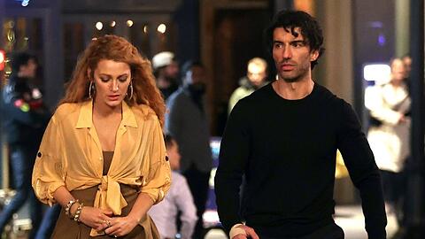 Blake Lively und Justin Baldoni bei den Dreharbeiten zu "Nur noch ein einziges Mal".