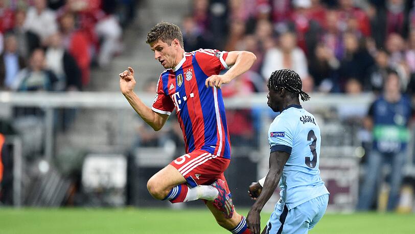 Hätte fast das 1:0 in der ersten Minute gegen City geschossen: Thomas Müller. Hätte fast das 1:0 in der ersten Minute gegen City geschossen: Thomas Müller.