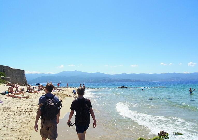 Endlich am Strand Saint Francois in Ajaccio.