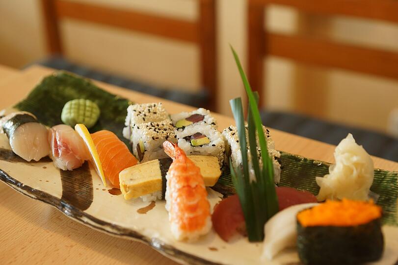 Die Sushi-Auswahl ist groß im Haguruma. Foto: Daniel von Loeper