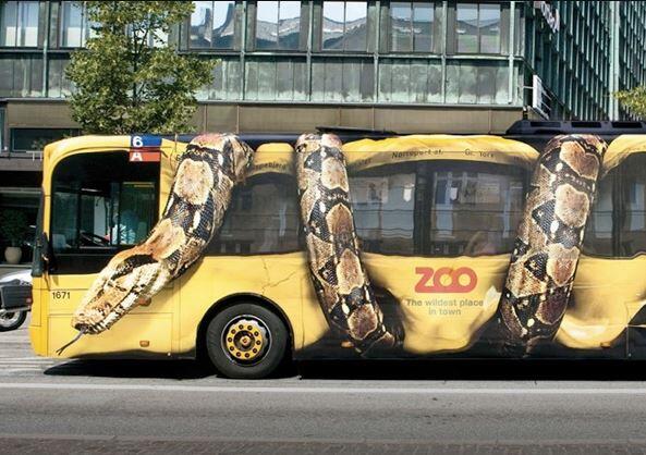 Guerilla Marketing ist eine äußerst amüsante Art der Werbung, hier für den Copenhagener Zoo.