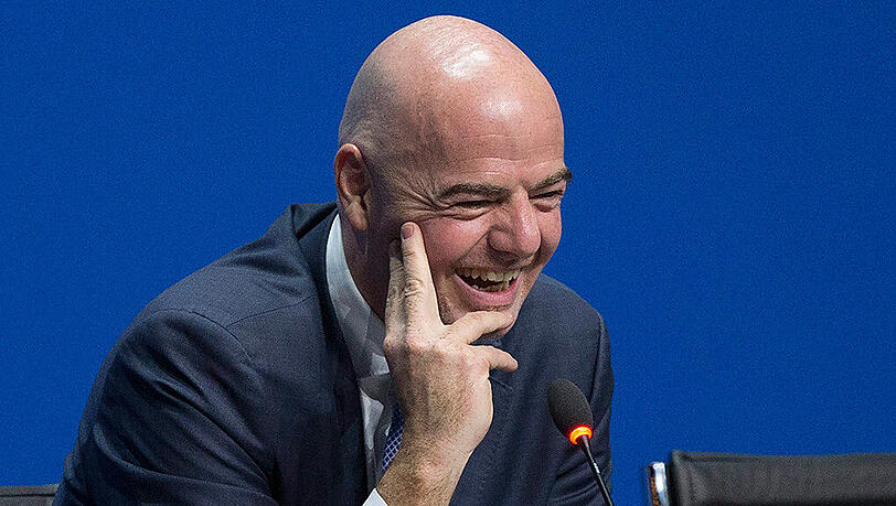 Hat gut lachen: Gianni Infantino. Hat gut lachen: Gianni Infantino.