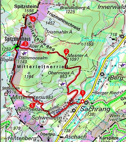 Die Tour am Spitzstein. Die Tour am Spitzstein.