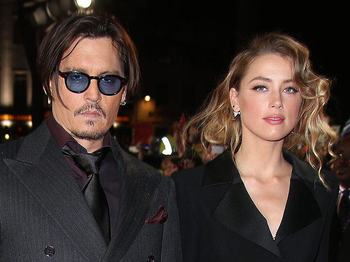 Johnny Depp und Amber Heard bei der Premiere von "Mortdecai" im Januar 2015 in London