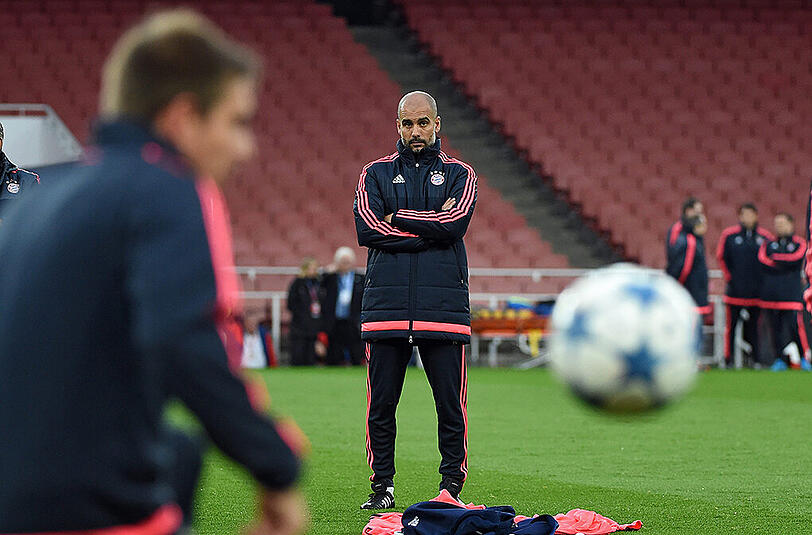 Die Bayern beim Abschlusstraining in London. Am Dienstag geht es im dritten Gruppenspiel der Champions League gegen den FC Arsenal. Klicken Sie sich durch die Bilder.