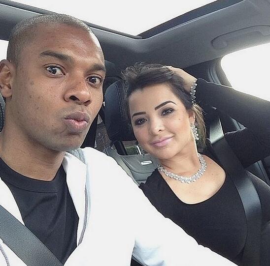Manchester City: Fernandinho mit seiner Frau Glaucio.