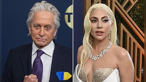 Michael Douglas und Lady Gaga unterstützen Ukraine bei den SAG Awards.