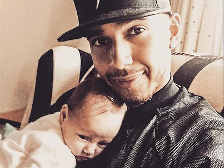 Lewis Hamilton mit seiner Nichte Willow
