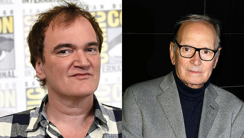 Quentin Tarantino (l.) und Ennio Morricone machen wieder gemeinsame Sache Quentin Tarantino (l.) und Ennio Morricone machen wieder gemeinsame Sache