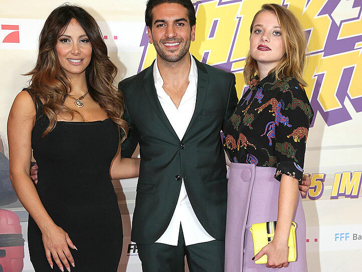 "Fack ju Göhte 2": Gizem Emre, Elyas M'Barek und Jella Haase (v. l. n. r.) bei der Weltpremiere in München