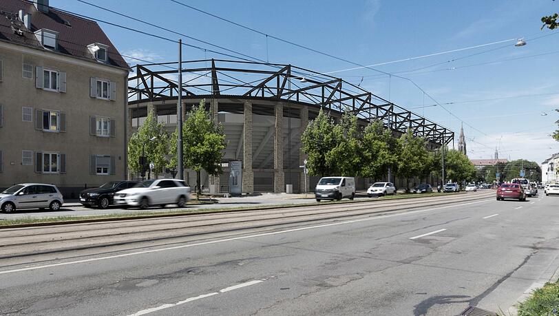 Städetebaulich würde das Stadion so vom Wettersteinplatz aus völlig anders wirken. Städetebaulich würde das Stadion so vom Wettersteinplatz aus völlig anders wirken.