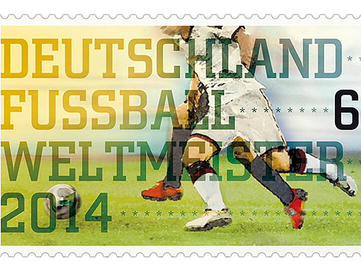 Die Sondermarke zum WM-Triumph