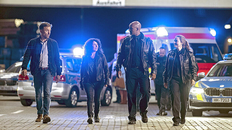 Peter Fieseler (v.l.n.r.), Maria Ketikidou, Patrick Abozen und Wanda Perdelwitz werden im "Großstadtrevier"-Film zu sehen sein.