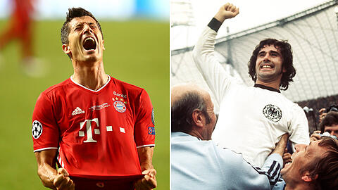 Die Mittelstürmer Robert Lewandowski und Gerd Müller sind Teil der AZ-Helden-Elf.
