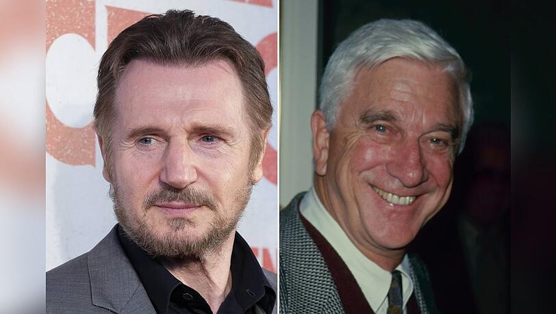 Liam Neeson (l.) wird die Rolle des legend&auml;ren Leslie Nielsen &uuml;bernehmen.