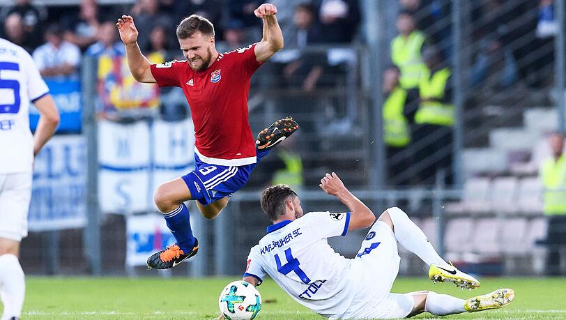 Leistungsträger der SpVgg Unterhaching: Stephan Hain (Mi.).