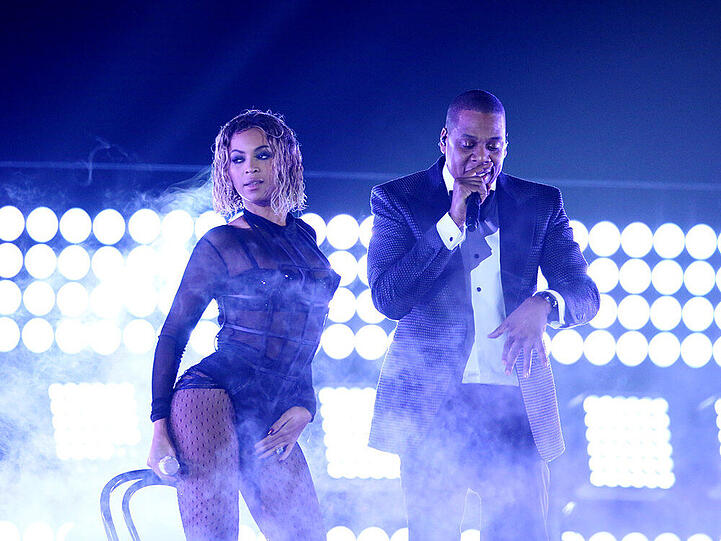 Beyoncé und Jay Z bei einem gemeinsamen Auftritt während der Grammys