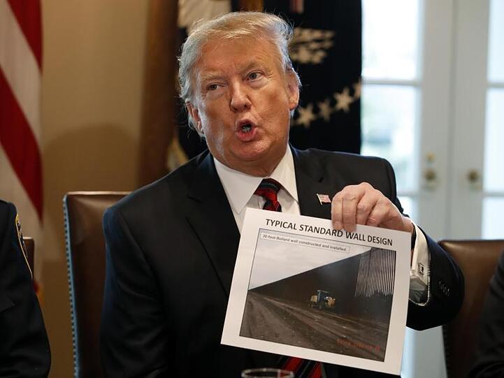 Donald Trump glaubt nicht mehr an eine Einigung mit den Demokraten auf die Finanzierung seines Wahlversprechens, einer Grenzmauer zu Mexiko.