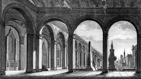 Der Alte Südfriedhof zwischen Stephansplatz und Kapuzinerstraße wurde 1563 als Pestfriedhof eröffnet. Bis 1868 war er Münchner Zentralfriedhof, seit 1944 wurde hier niemand mehr bestattet.