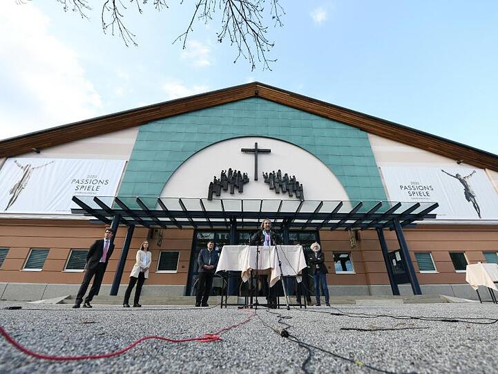Die Spielstätte der Oberammergauer Passionsspiele. Foto: Angelika Warmuth/dpa/Archivbild