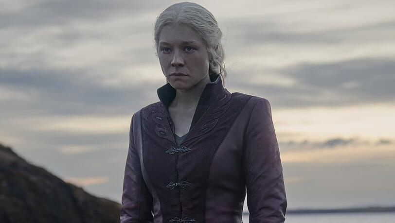Emma D'Arcy als Rhaenyra Targaryen in "House of the Dragon". Emma D'Arcy als Rhaenyra Targaryen in "House of the Dragon".