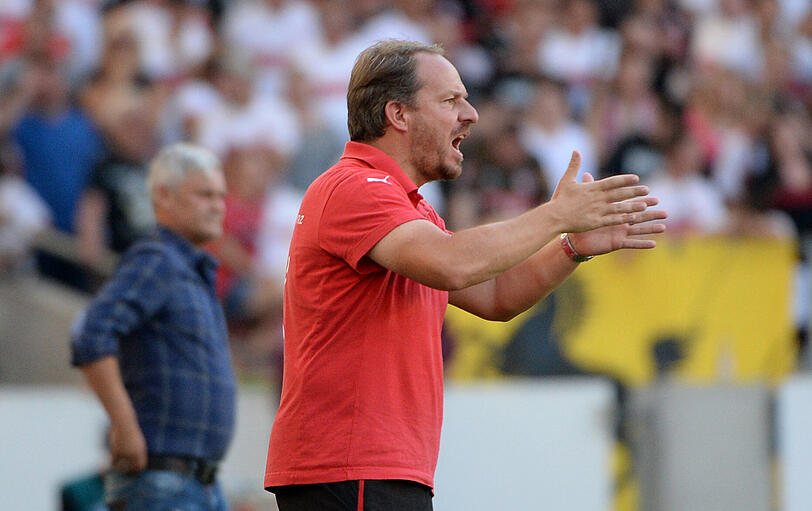 Stuttgarts Trainer Alexander Zorniger nach dem 2:2 in Hoffenheim über Timo Werner: Der Torschütze zum 2:2 in der 90. Minute vergab in der Nachspielzeit noch den Siegtreffer.