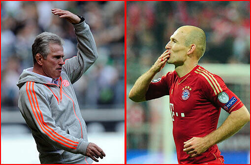 Jupp Heynckes, Arjen Robben: 80 Prozent. Des Trainers Wochenende stand ganz im Zeichen seines Heimatbesuchs. Am für die Mannschaft freien Montag begann er mit der konkreten Final-Vorbereitung, schaute DVDs mit BVB-Szenen, will jedes Detail begutachten. Und Robben? Versemmelte letztes Jahr im Finale gegen Chelsea einen Elfer &ndash; schon gut im Adrenalin.