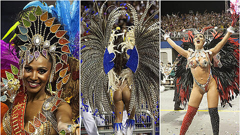 Der Karneval in Brasilien ist bunt, sexy und fröhlich. Die Bilder der heißen Umzüge zum Durchklicken.