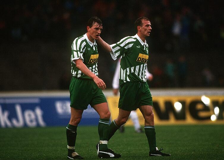 Mitte der 90er Jahre war Werder Bremen einer der härtesten nationalen Konkurrenten der Bayern, die Roten holten zu dieser Zeit zunächst Andreas Herzog (links-95/96) und dann Mario Basler (rechts-96/97) von der Weser an die Isar.