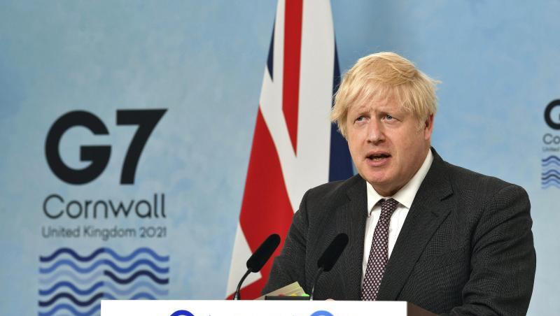 Der britische Premier Boris Johnson am letzten Tag des G7-Gipfels.