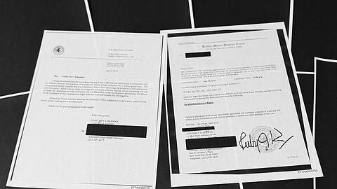 Dokumente aus einer ersten Tranche an Epstein-Akten.