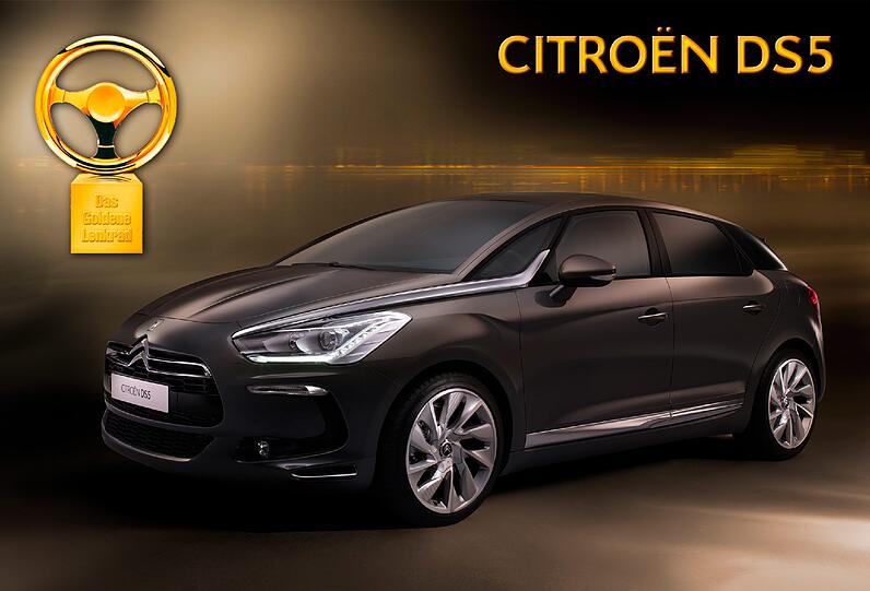 Hohe Auszeichnung: Der Citroën DS5 mit der Diesel-Full-Hybrid-Technologie namens Hybrid4 bekam das &bdquo;Goldene Lenkrad&ldquo;.